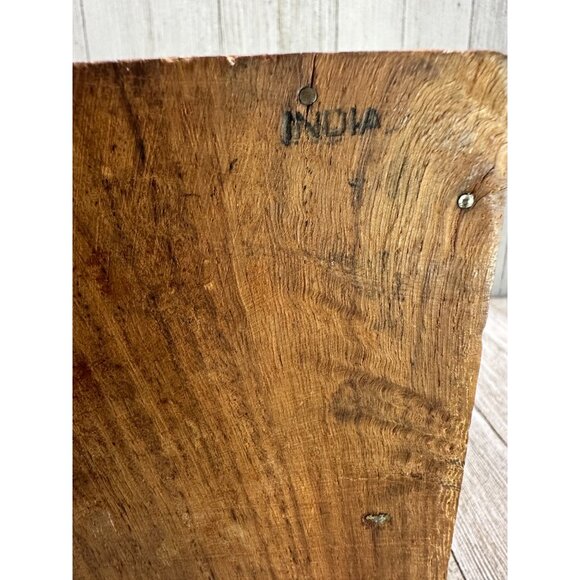 Vtg Wooden Jewelry Trinket Box Carved Inlay Flower Top Design 6 x  4 in India - Picture 6 of 10